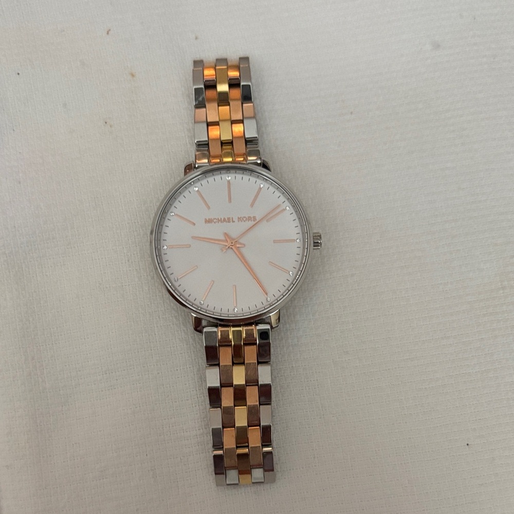 Michael Kors Silver and Gold Watch